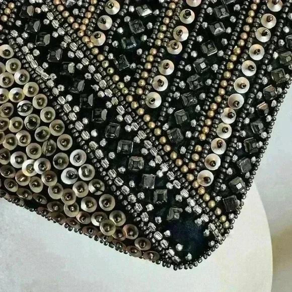 Charming Charlie RSVP Beaded / Sequined Clutch - Picture 4 of 5